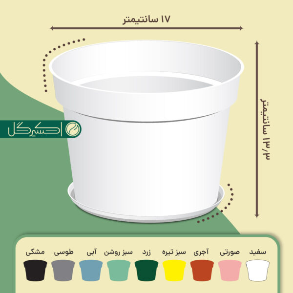 گلدان طرح پاچیرا دهانه 17